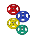 POWER-XTREME Weight Plate With 4 Grip-Holes, Polyurethane, Multicolored, 50mm