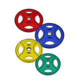 POWER-XTREME Weight Plate With 4 Grip-Holes, Polyurethane, Multicolored, 50mm