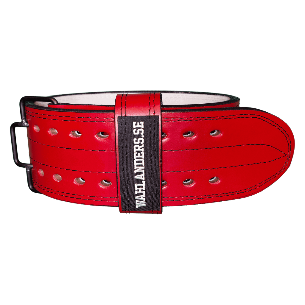 Wahlanders Powerlifting Belt Red Leather IPF Approved Kraftsport Krone