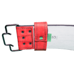 Wahlanders Powerlifting Belt, Red Suede With Black Stitching, IPF Approved