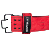 Wahlanders Powerlifting Gürtel, rotes Wildleder mit schwarzer Naht, IPF zugelassen