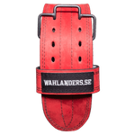 Wahlanders Powerlifting Belt, Red Suede With Black Stitching, IPF Approved