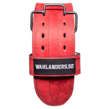 Wahlanders Powerlifting Belt, Red Suede With Black Stitching, IPF Approved